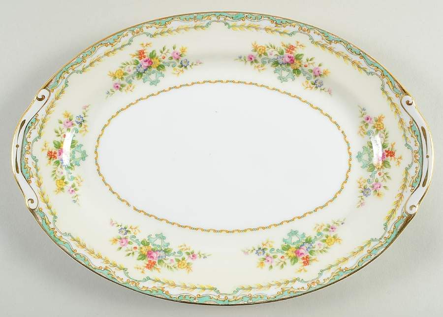 Madeline 11" Oval Serving Platter by Monarch (Japan)-1