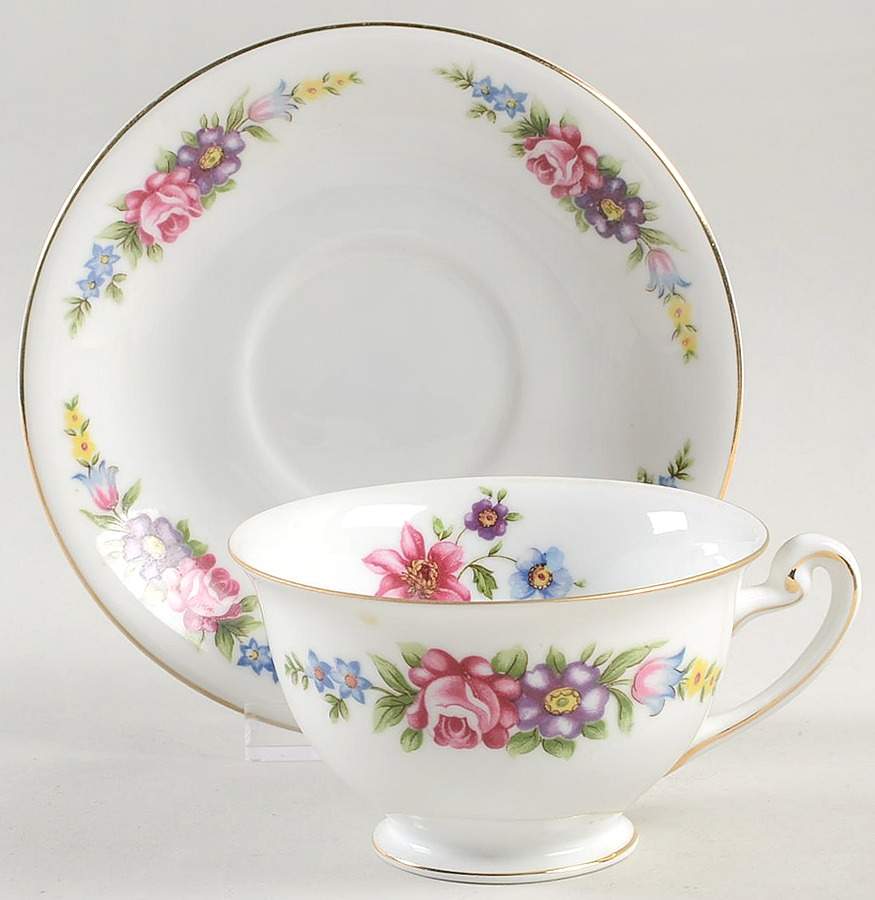 Belvedere Footed Cup & Saucer Set by Monarch (Japan)-1