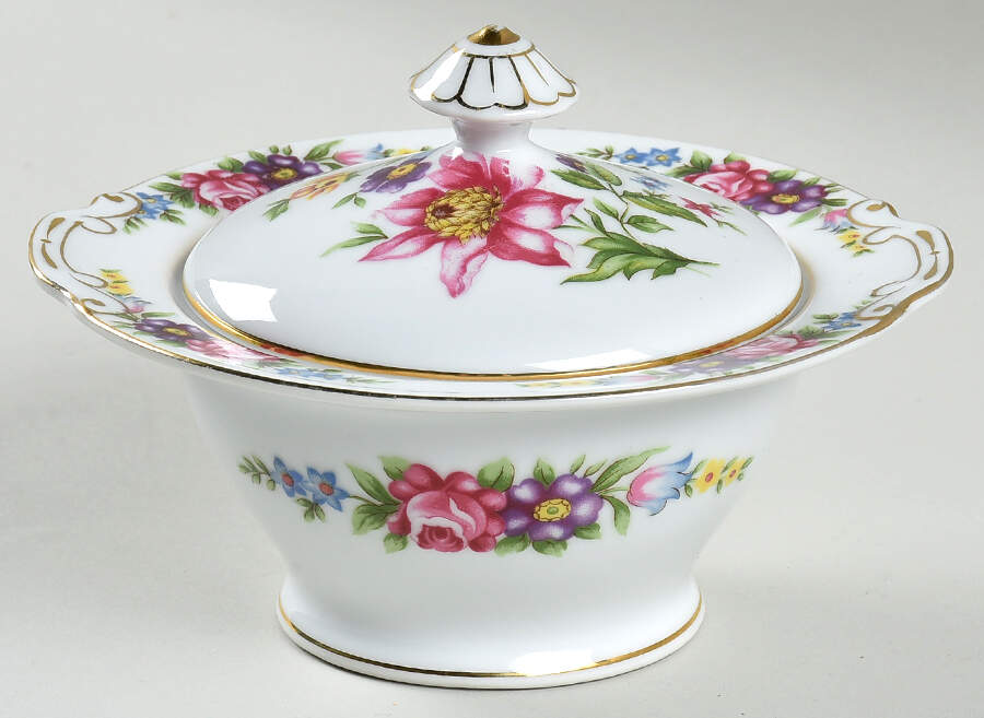Belvedere Sugar Bowl & Lid by Monarch (Japan)-1