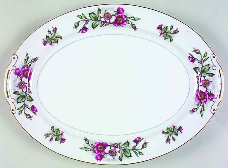 Montana Rose 15" Oval Serving Platter by Monarch (Japan)-1