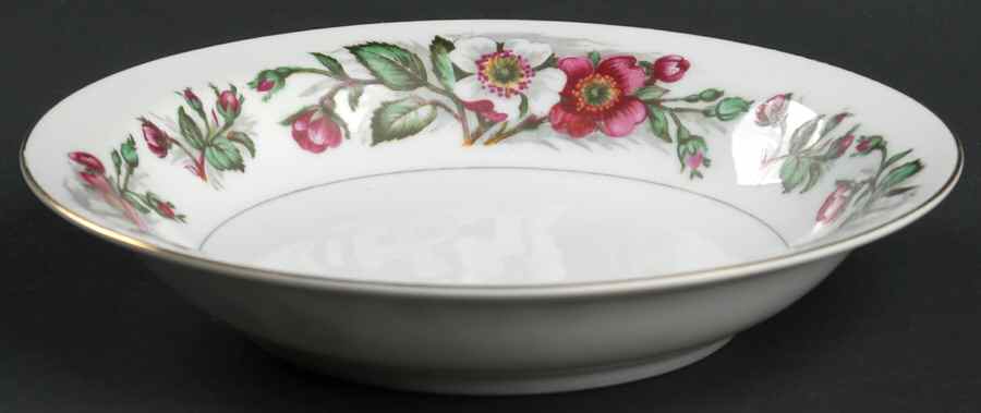 Montana Rose Rim Soup Bowl by Monarch (Japan)-1
