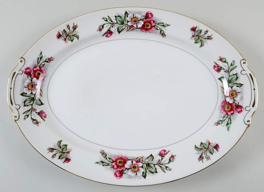 Montana Rose 14" Oval Serving Platter by Monarch (Japan)-1