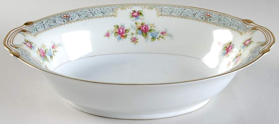 Rosaline 10" Oval Vegetable Bowl by Monarch (Japan)-1