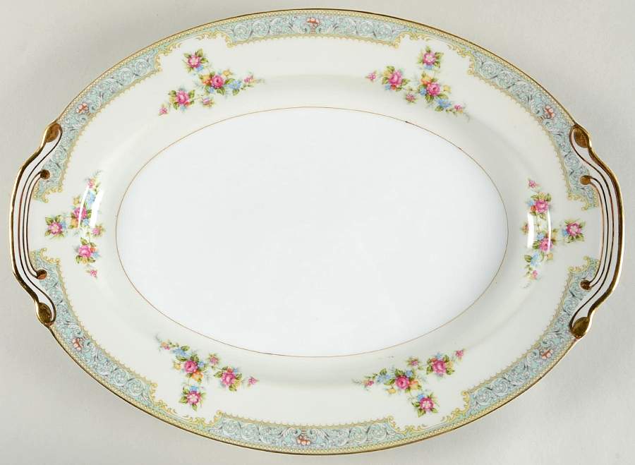 Rosaline 16" Oval Serving Platter by Monarch (Japan)-1