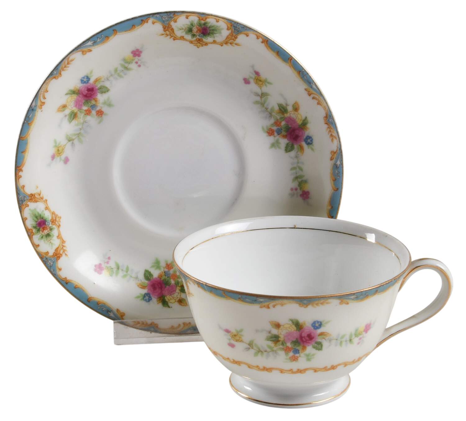 York Footed Cup & Saucer Set by Monarch (Japan)-1
