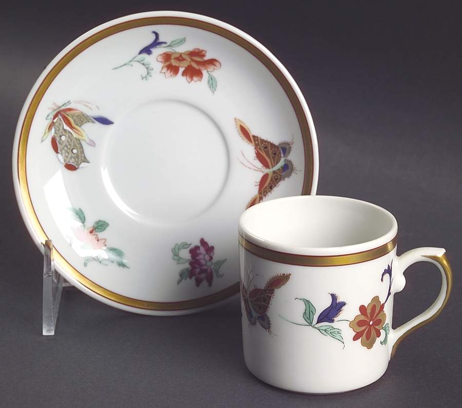 Ashley Flat Demitasse Cup & Saucer Set by Mottahedeh-1
