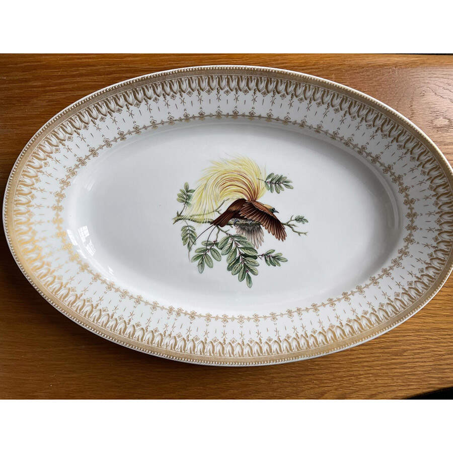 Bird of Paradise 15" Oval Serving Platter by Mottahedeh-1