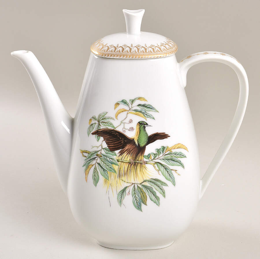 Bird of Paradise Coffee Pot & Lid by Mottahedeh-1