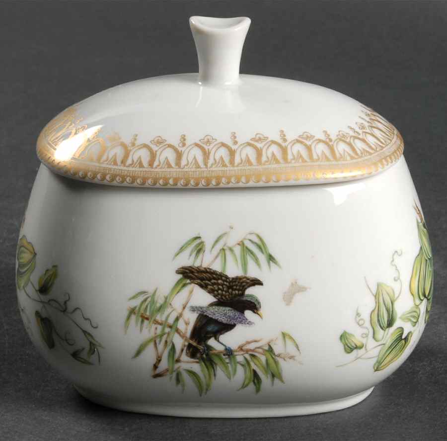 Bird of Paradise Sugar Bowl & Lid by Mottahedeh-1