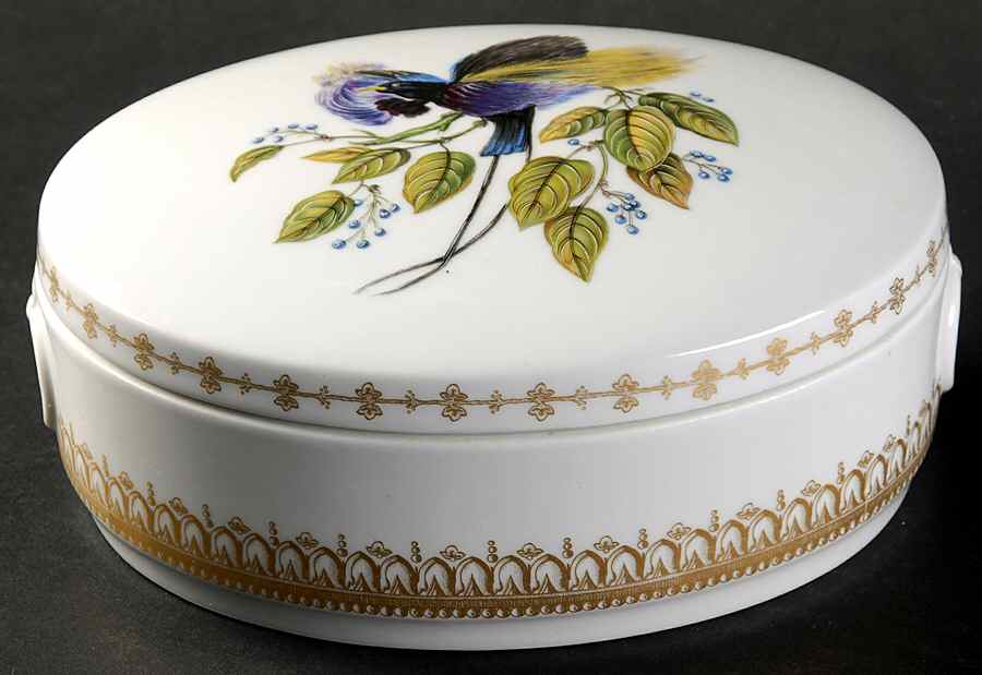 Bird of Paradise Oval Box & Lid by Mottahedeh-1