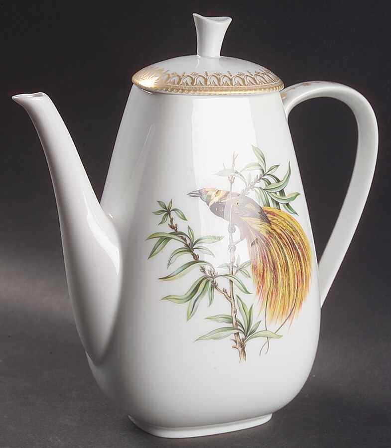Bird of Paradise Coffee Pot & Lid by Mottahedeh-1