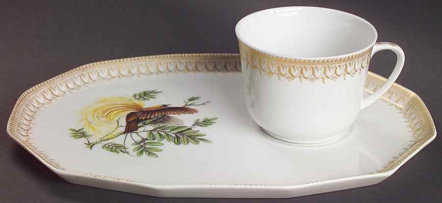 Bird of Paradise Snack Plate & Cup Set by Mottahedeh-1
