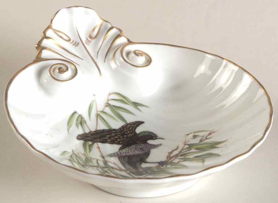 Bird of Paradise 6" Shell Shaped Dish by Mottahedeh-1