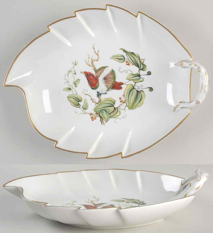 Bird of Paradise 11" Leaf Dish by Mottahedeh-1