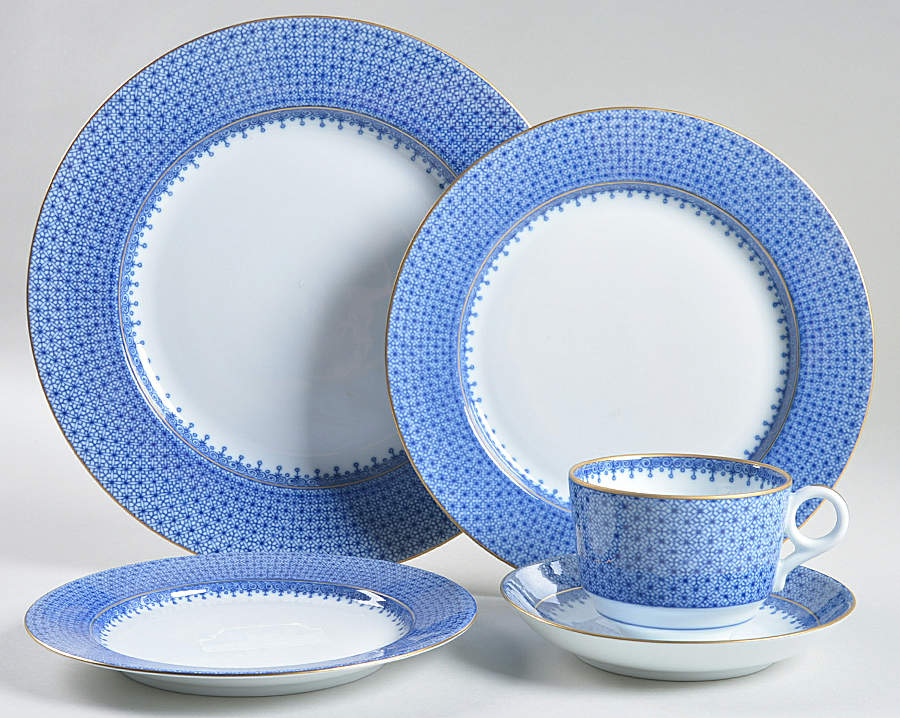 Blue Lace 5 Piece Place Setting by Mottahedeh-1