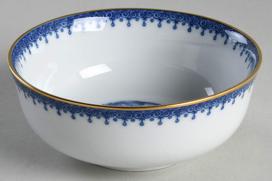 Blue Lace Fruit/Dessert (Sauce) Bowl by Mottahedeh-1