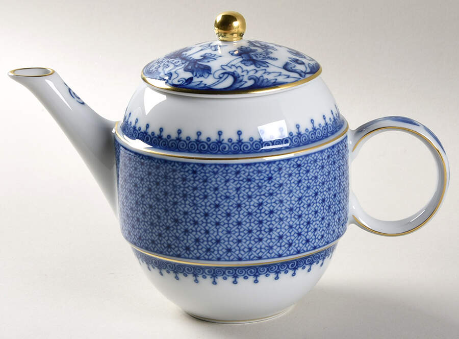 Blue Lace Tea for Two Teapot by Mottahedeh-1