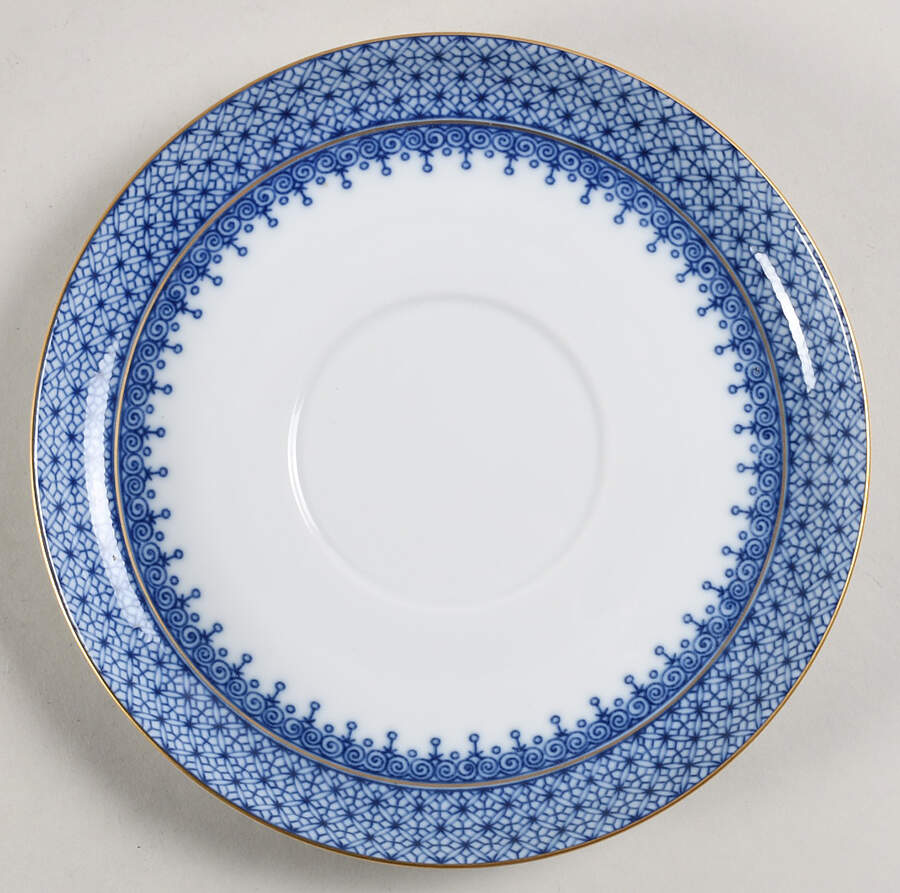 Blue Lace Saucer for Cream Soup Bowl by Mottahedeh-1