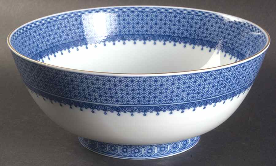 Blue Lace 9" Salad Serving Bowl by Mottahedeh-1