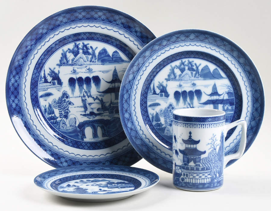 Canton 4 Piece Place Setting by Mottahedeh-1