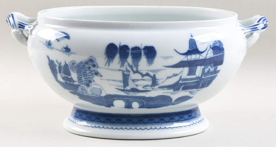 Canton Oval Tureen No Lid by Mottahedeh-1