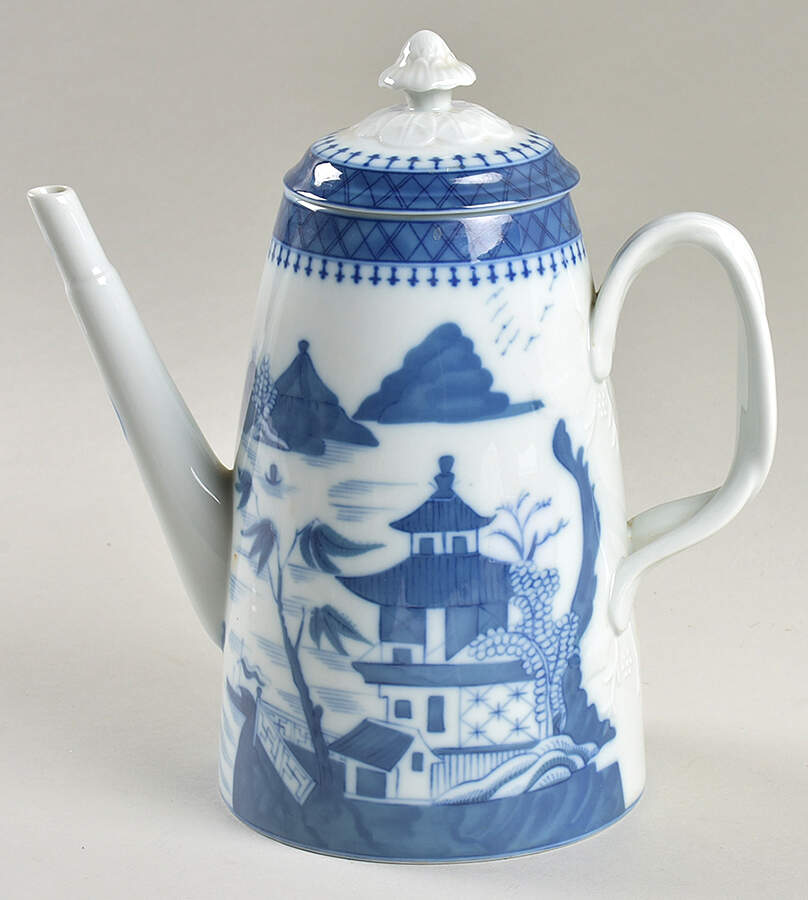 Canton Coffee Pot & Lid by Mottahedeh-1