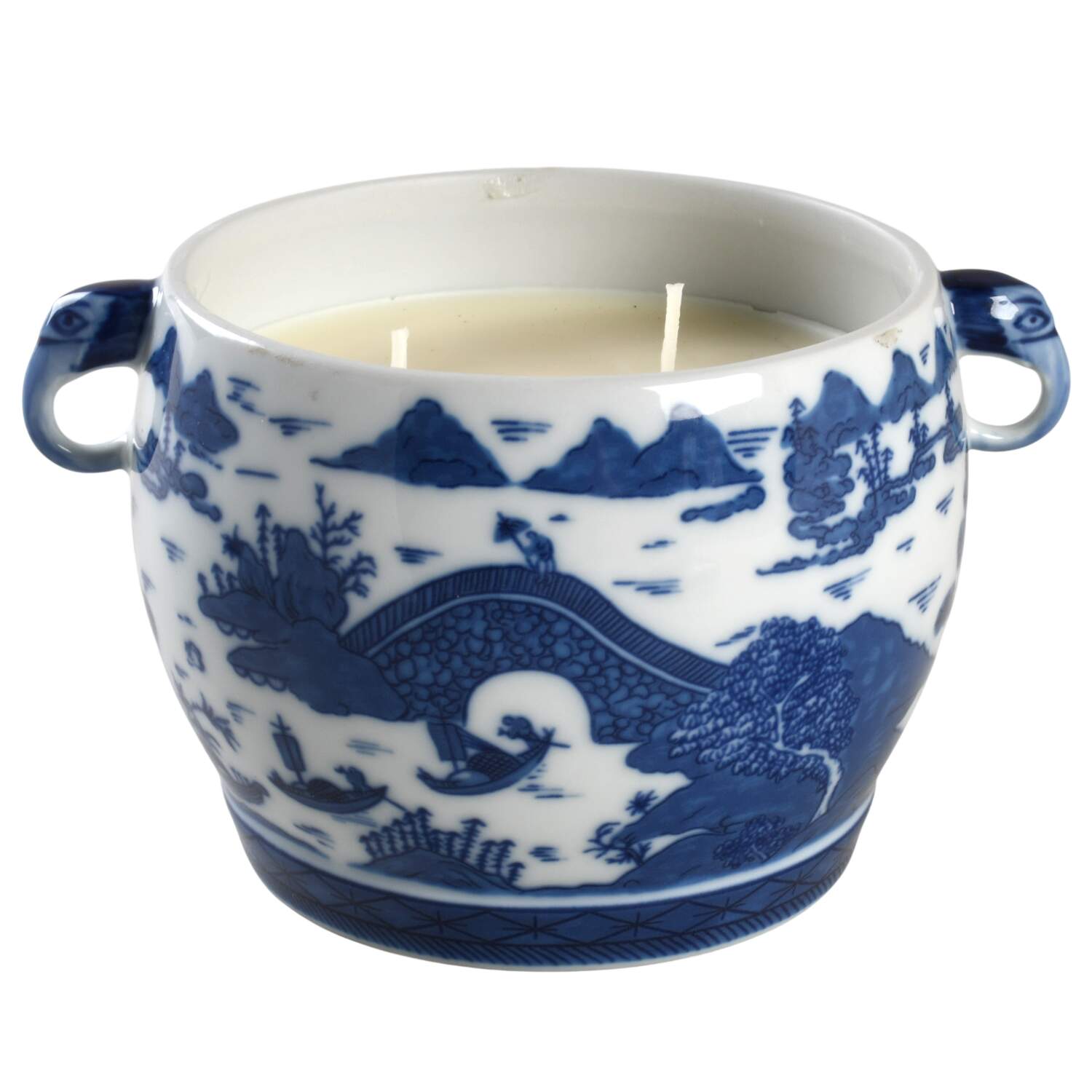 Canton Fu Dog Jar with Filled Scented Candle No Lid by Mottahedeh-1