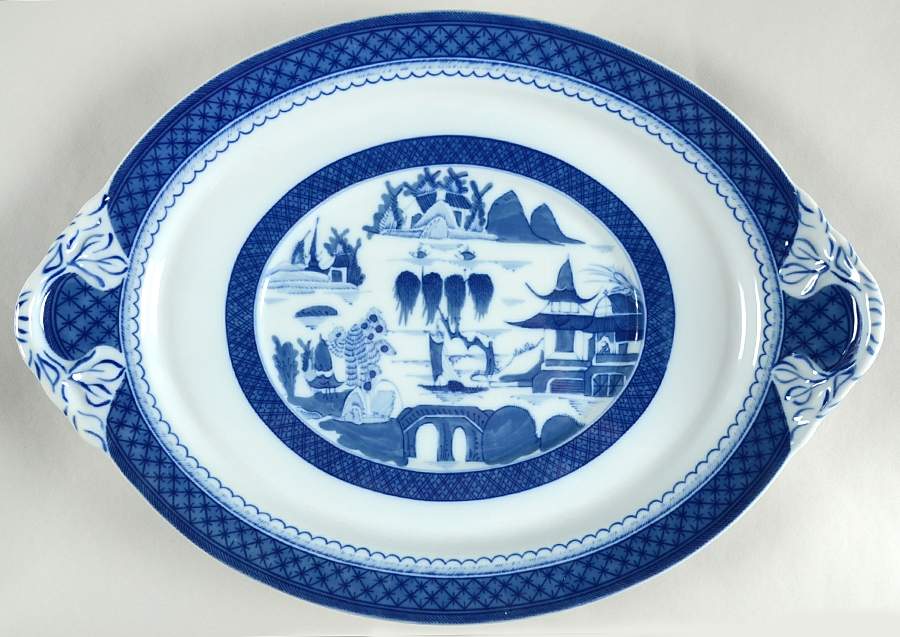 Canton 16" Oval Serving Platter by Mottahedeh-1