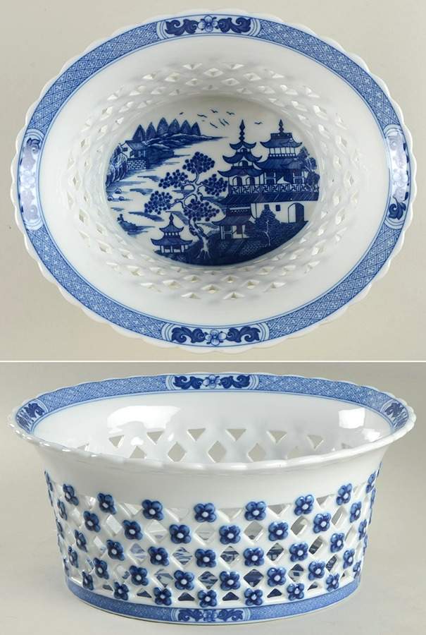 Canton Large Open Weave Basket by Mottahedeh-1
