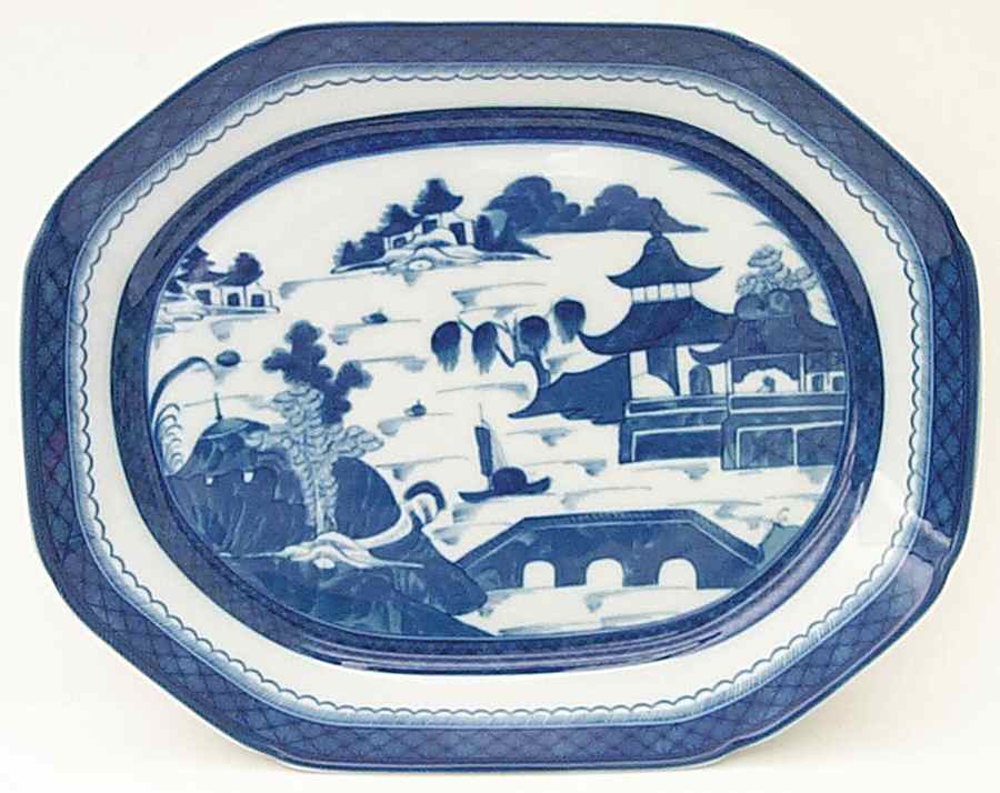 Canton 12" Octagonal Serving Platter by Mottahedeh-1