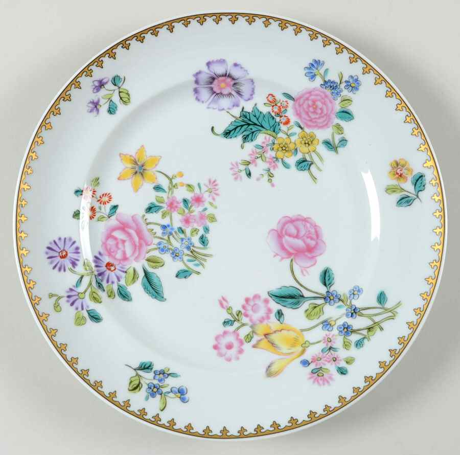 Castle Rose Salad/Dessert Plate by Mottahedeh-1