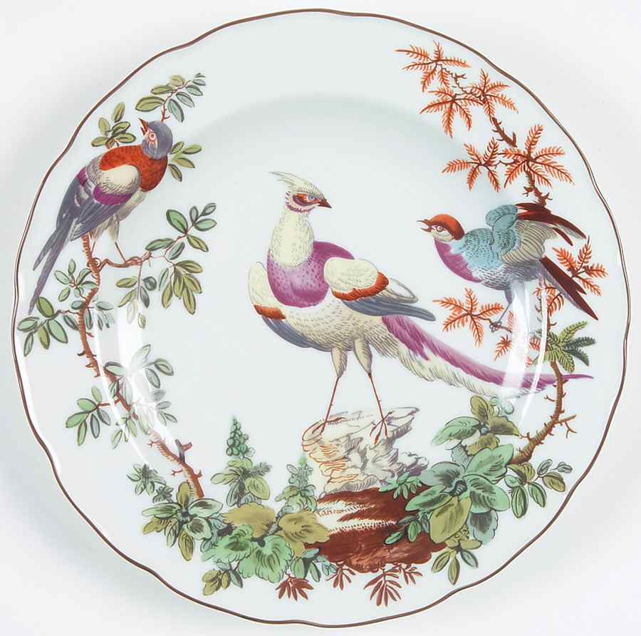 Chelsea Birds Salad/Dessert Plate by Mottahedeh-1