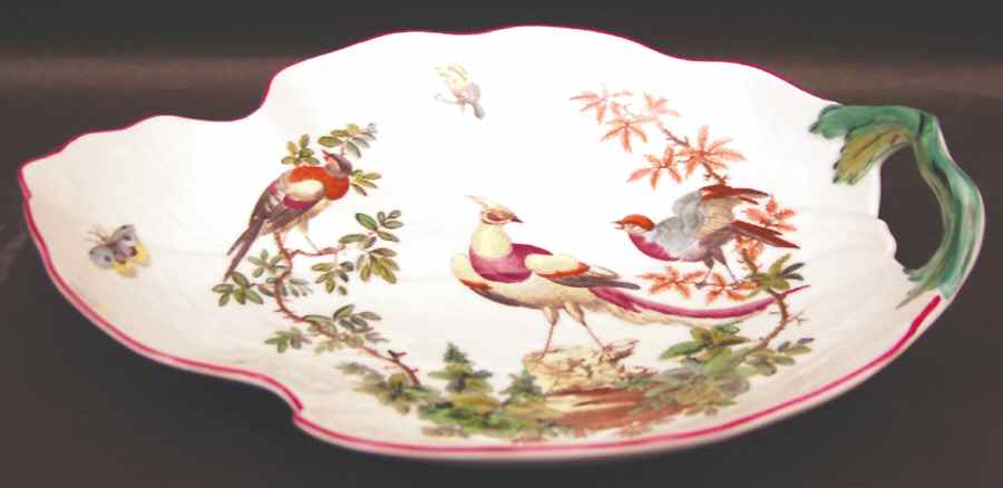 Chelsea Birds 12" Leaf Dish by Mottahedeh-1