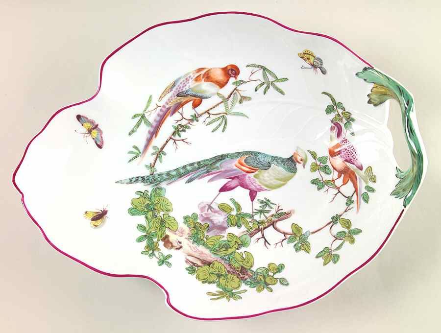 Chelsea Birds 12" Leaf Dish by Mottahedeh-1