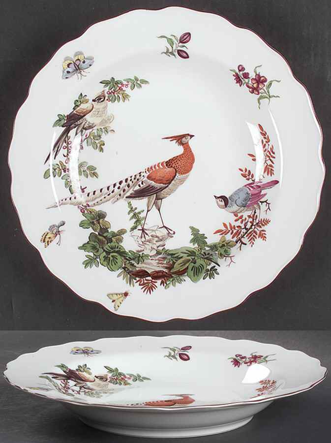 Chelsea Birds Large Rim Soup Bowl by Mottahedeh-1