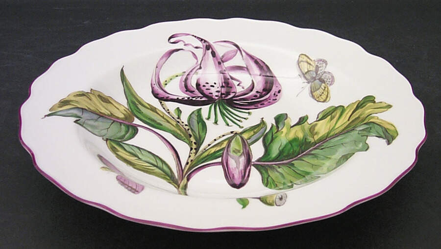 Chelsea Botanical Large Rim Soup Bowl by Mottahedeh-1