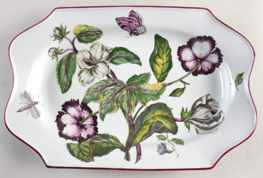 Chelsea Botanical 16" Oval Serving Platter by Mottahedeh-1