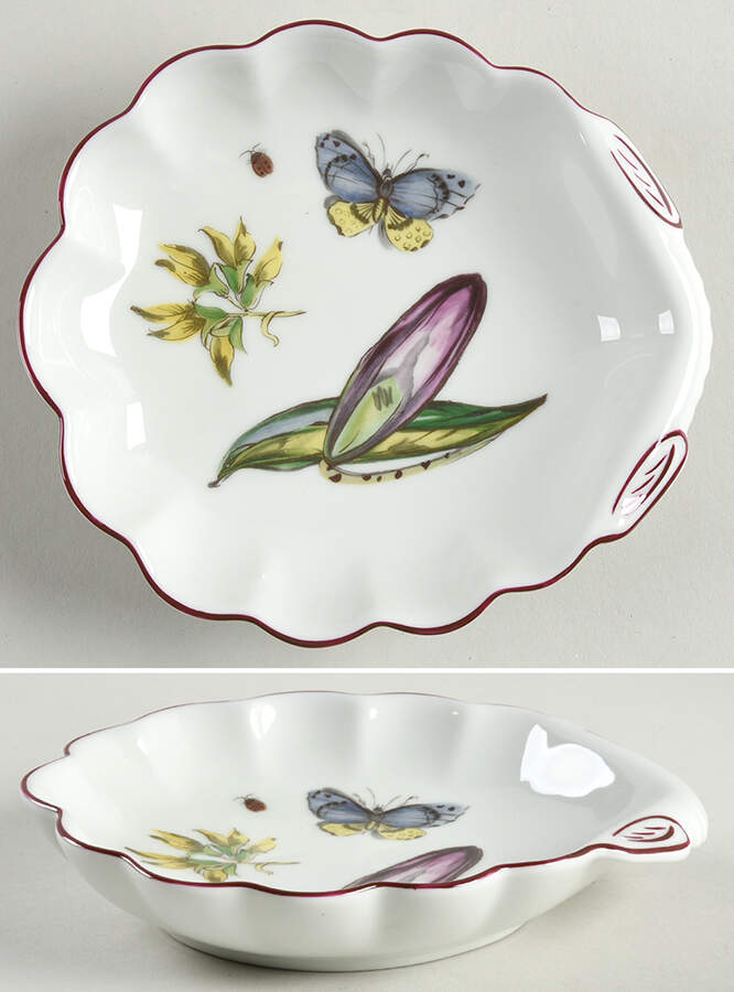 Chelsea Botanical Shell Shaped Dish by Mottahedeh-1