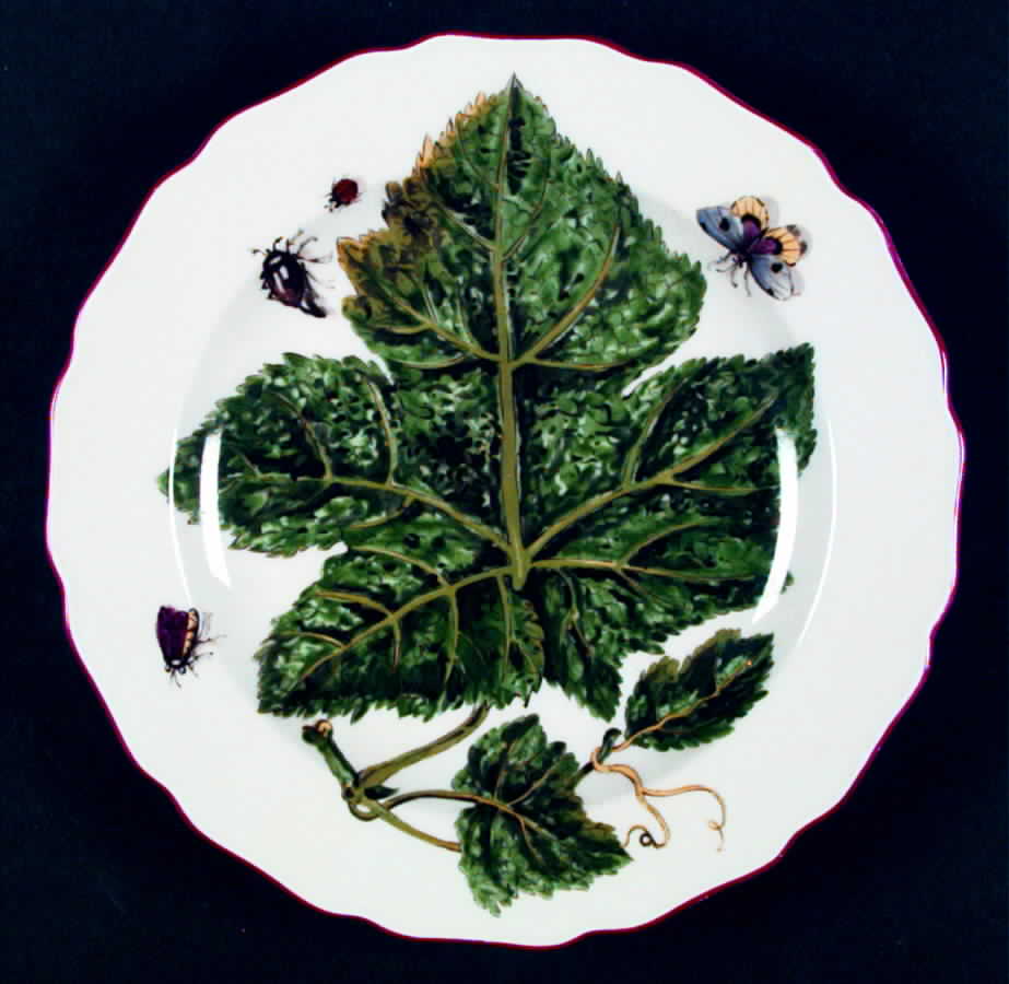 Chelsea Botanical Salad/Dessert Plate by Mottahedeh-1