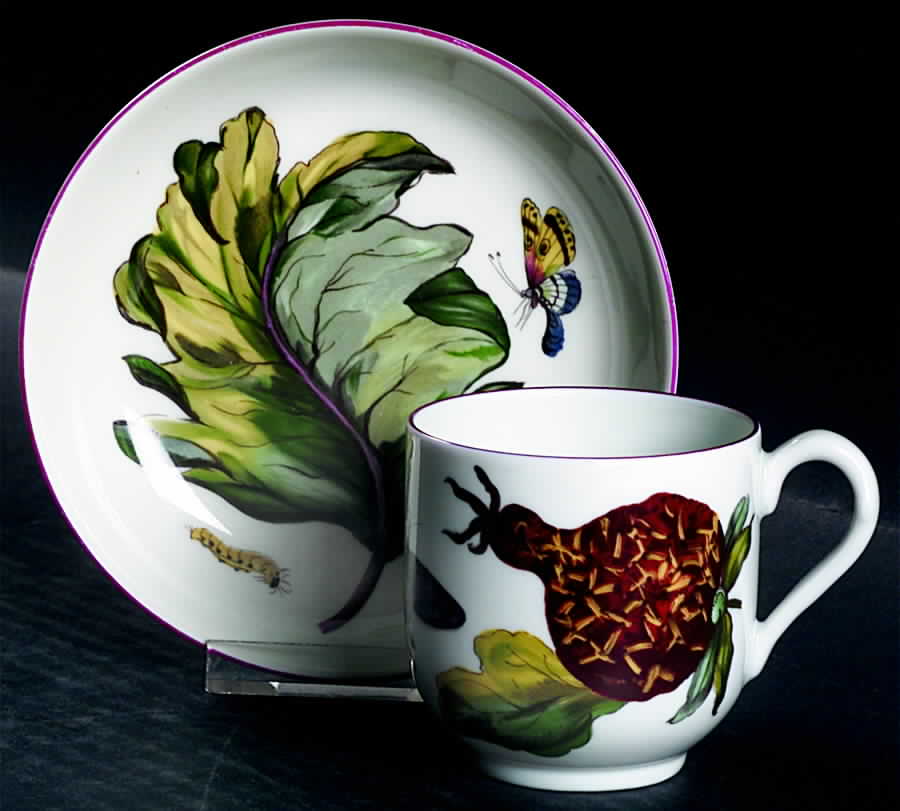 Chelsea Botanical Flat Cup & Saucer Set by Mottahedeh-1