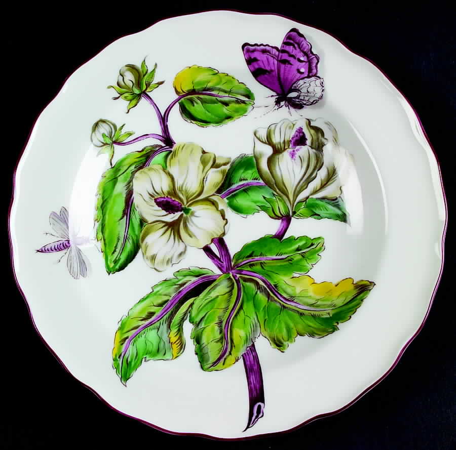 Chelsea Botanical Salad/Dessert Plate by Mottahedeh-1