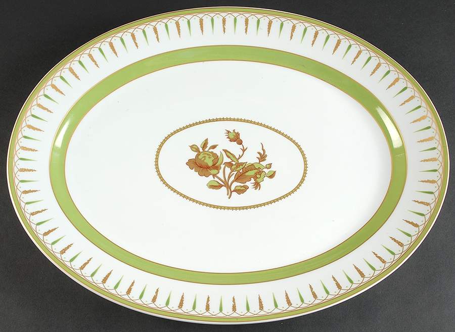 Ching Dynasty Roses 16" Oval Serving Platter by Mottahedeh-1