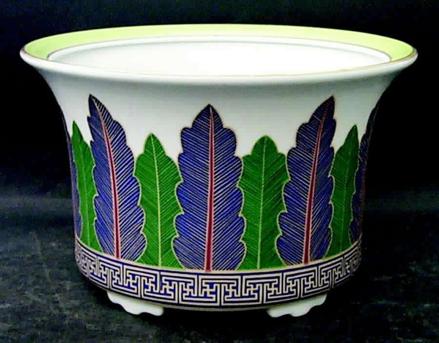 Charleston Feather 6" Cachepot by Mottahedeh-1