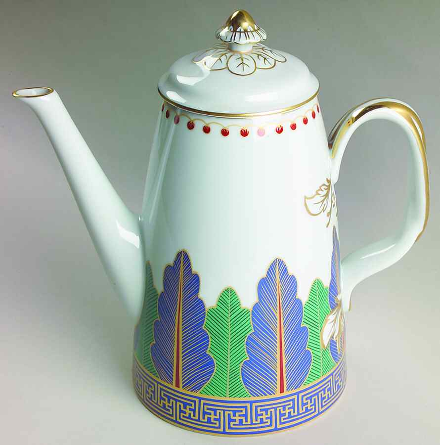 Charleston Feather Coffee Pot & Lid by Mottahedeh-1