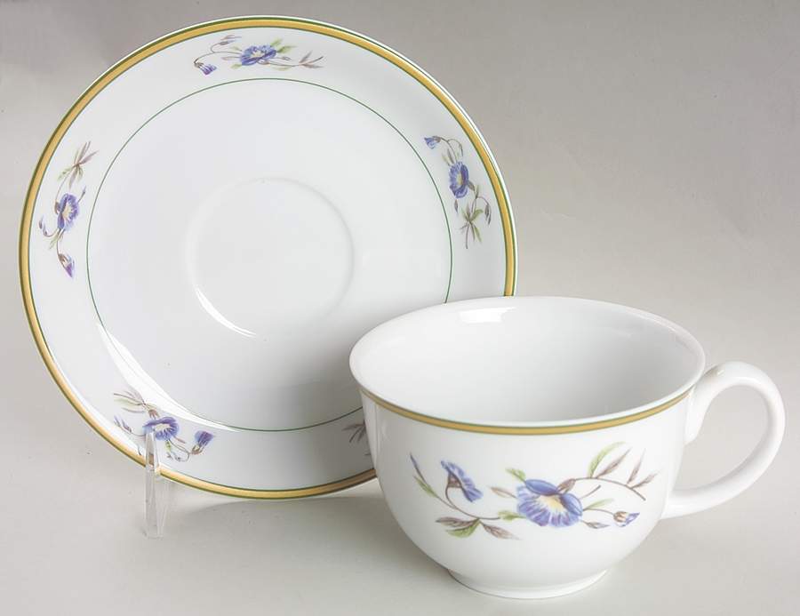 Charleston Flowers Breakfast Cup & Saucer Set by Mottahedeh-1