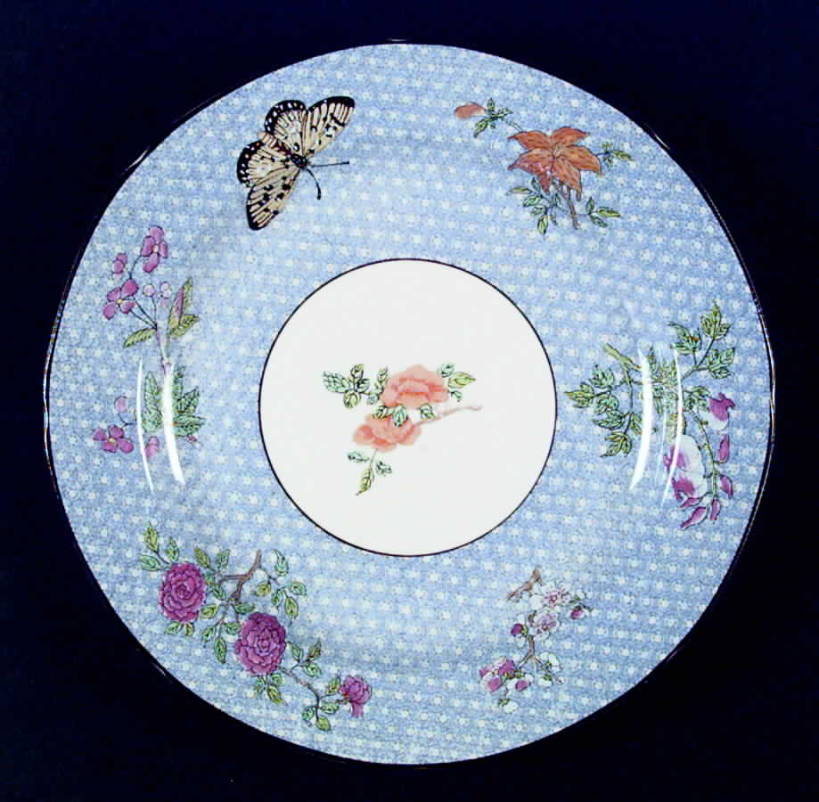 Cornelia Blue Dinner Plate by Mottahedeh-1