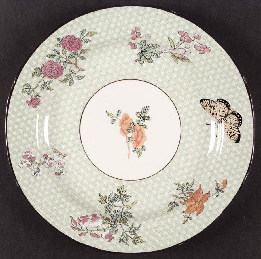 Cornelia Green Dinner Plate by Mottahedeh-1