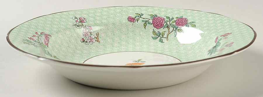 Cornelia Green Rim Soup Bowl by Mottahedeh-1