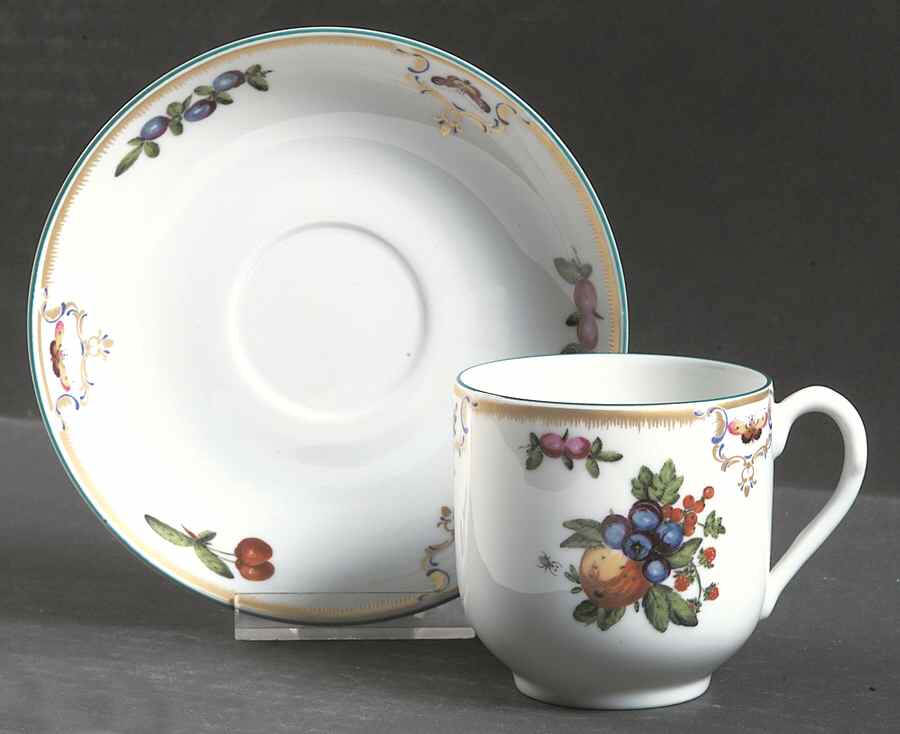 Duke of Gloucester Flat Cup & Saucer Set by Mottahedeh-1