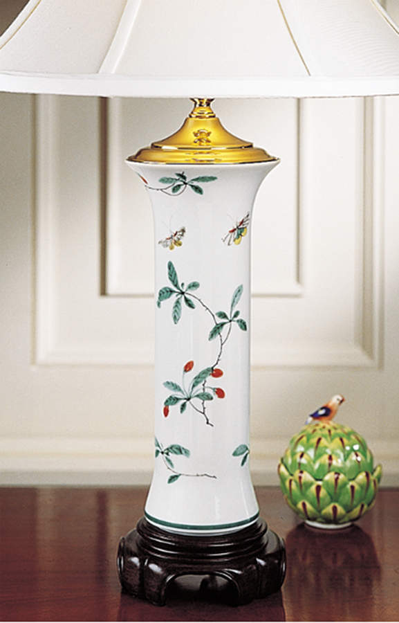 Famille Verte (Green Background) Lamp & Shade by Mottahedeh-1